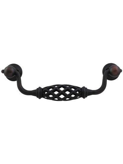 Tuscany Cabinet Bail Pull - 5 inch Center-to-Center in Brushed Oil Rubbed Bronze.
